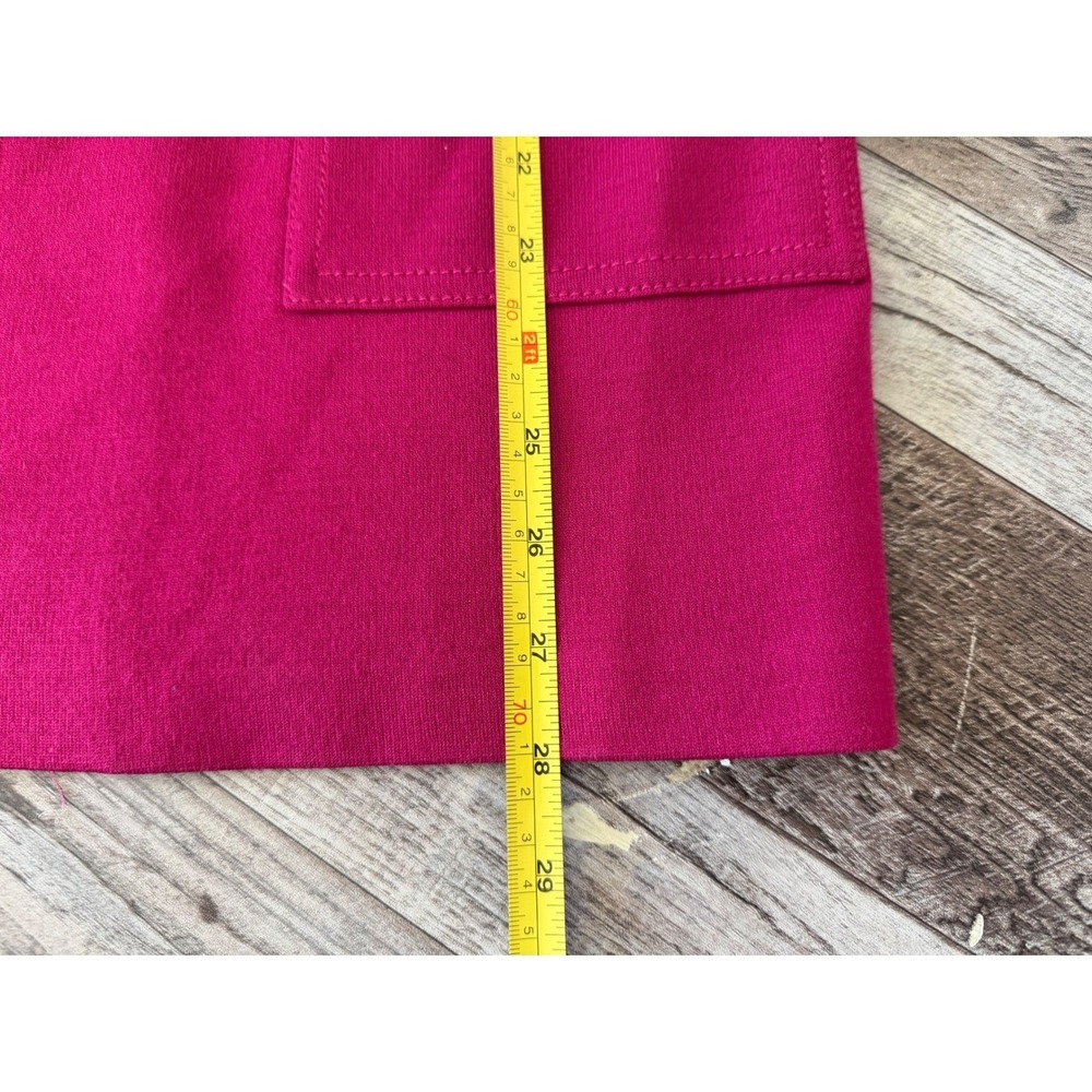 St John Knit Blazer Jacket 8 Pink Magenta Wool Blend Structured Career Luxury - Picture 4 of 6
